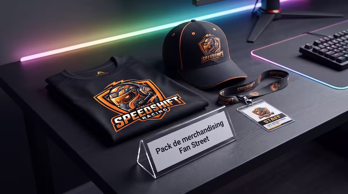 Ilustración conceptual de una caja de merchandising Fan Street